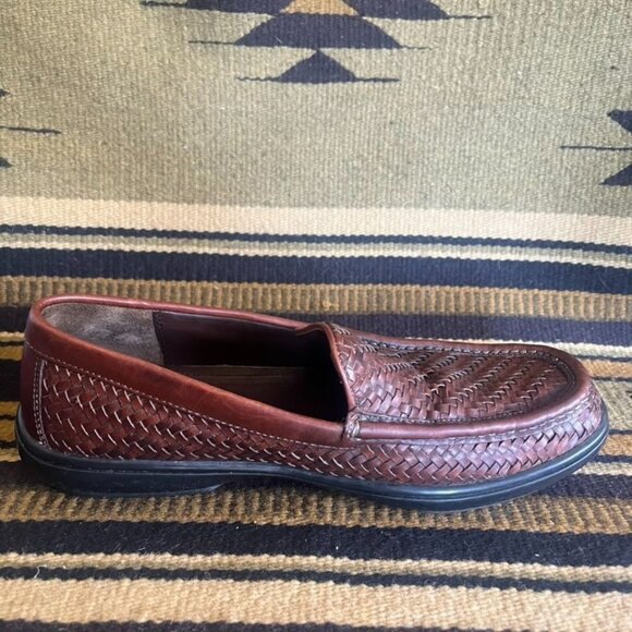 Cole Haan Woven Leather Loafers Mens Size 8 Brown Slip-On Comfort Dress Casual - Picture 6 of 8